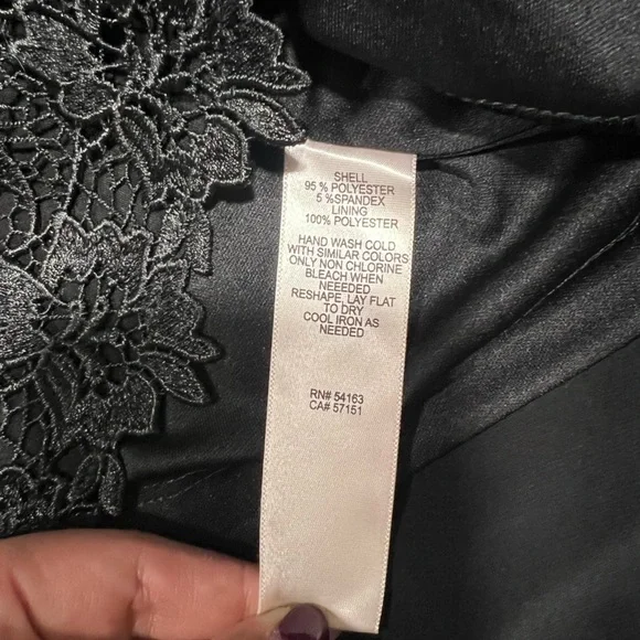 Eliza J Lace Hem Sheath Dress Black size 8 new with tags - Picture 9 of 9